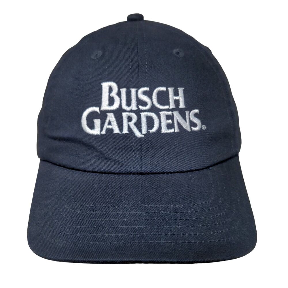 Busch Gardens Slideback Hat Blue One Size Embroidered Adjustable 6 Panel